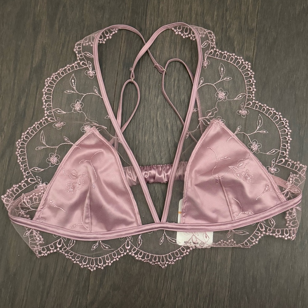 Free People Intimately Silk/Lace Bralette